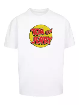 Футболка F4NT4STIC Tom And Jerry Circle Logo, белый