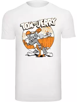 Футболка F4Nt4Stic Tom And Jerry Play Baseball, белый