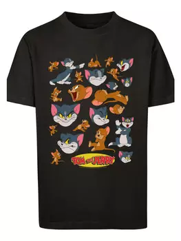 Футболка F4NT4STIC Tom and Jerry TV Serie Many Faces, черный