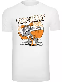 Футболка F4NT4STIC Tom and Jerry TV Serie Play Baseball, белый