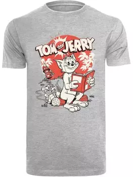 Футболка F4Nt4Stic Tom und Jerry Rocket Prank, пестрый серый