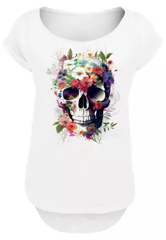 Футболка F4NT4STIC Totenkopf Blumen, белый