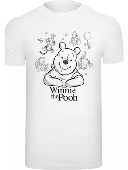 Футболка F4NT4STIC Winnie Puuh Der Br Collage Sketch, белый