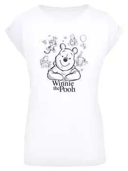 Футболка F4NT4STIC Winnie Puuh Der Br Collage Sketch, белый