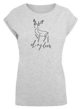 Футболка F4Nt4Stic WINTER CHRISTMAS DEER, пятнистый серый