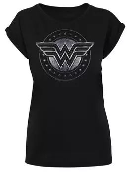Футболка F4NT4STIC Wonder Woman Star Shield, черный