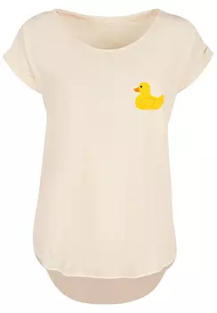Футболка F4NT4STIC Yellow Rubber Duck LONG, белый