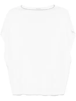 Футболка Fabiana Filippi с отделкой бисером, белый