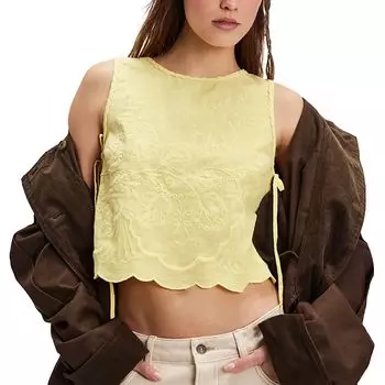 Футболка Faded Gardens с выцветшим принтом Free People, цвет summer lemonade