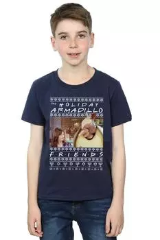 Футболка Fair Isle Holiday Armadillo Friends, темно-синий
