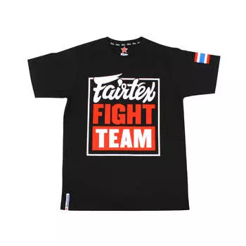 Футболка Fairtex T-Shirt Fight Team, черный/красный