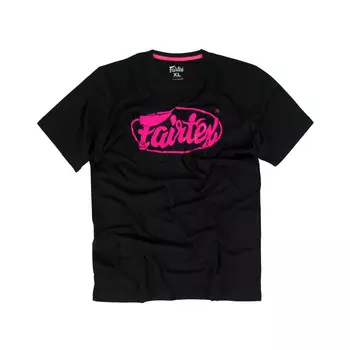 Футболка Fairtex T-Shirt - TST148, черный/розовый