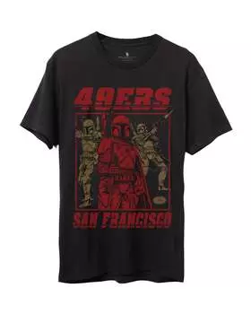 Футболка фаната 49ers Star Wars Boba Fett Showdown Junk Food Clothing, черный