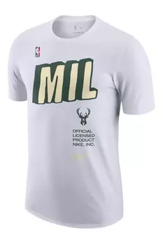 Футболка Fanatics Milwaukee Bucks с блочной графикой Nike Nike, белый