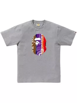 Футболка Fans Scarf Ape Head A BATHING APE, серый