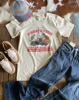 Футболка Farm Fresh белого цвета Cry Baby