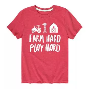 Футболка Farm Hard Play Hard для мальчиков 8–20 лет с рисунком Licensed Character