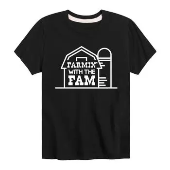 Футболка Farmin для мальчиков 8–20 лет с рисунком The Fam Licensed Character, черный