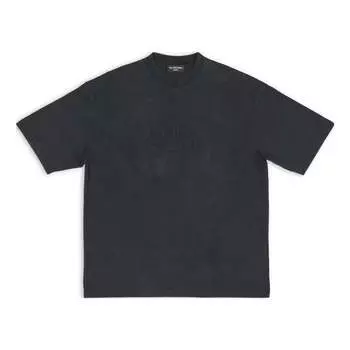 Футболка fashion institute t-shirt medium fit 'washed black' Balenciaga, черный