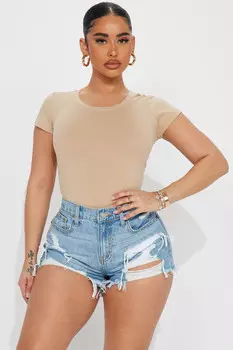 Футболка Fashion Nova 64000, серо-коричневый