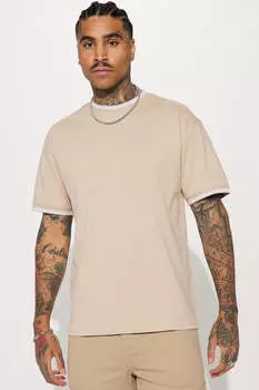 Футболка Fashion Nova CKTS5571, серо-коричневый