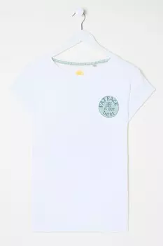 Футболка Fatface Canada Car 100% хлопок Fat Face, белый