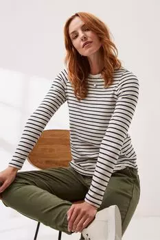 Футболка FatFace из органического хлопка с бретонским узором в полоску Fat Face