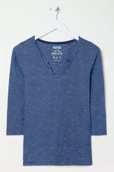 Футболка Fatface из органического хлопка в полоску Fat Face, синий