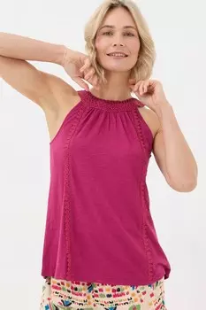 Футболка Fatface Nancy без рукавов крючком Fat Face, красный