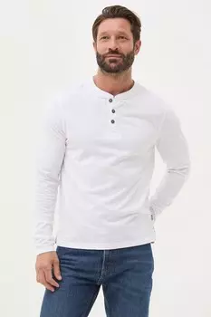 Футболка Fatface Organic Woodside Slub Henley Fat Face, белый