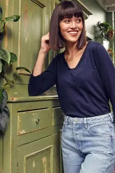 Футболка FatFace Porter из натурального хлопка Fat Face, синий