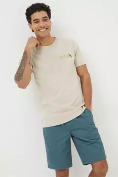 Футболка Fatface прочь с рыбами Fat Face, бежевый