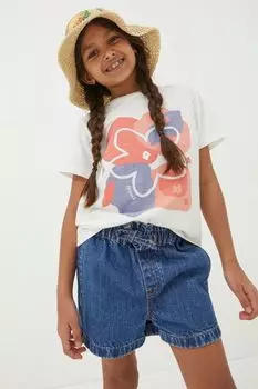 Футболка Fatface с абстрактными цветочными мотивами Fat Face, бежевый