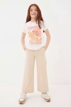 Футболка Fatface с цветочным принтом Fat Face, бежевый