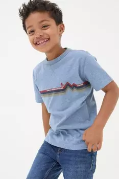 Футболка Fatface с полосками на байке Fat Face, синий