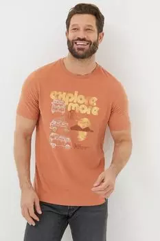 Футболка Fatface VW Explore More Fat Face, оранжевый