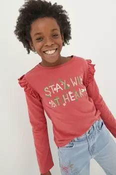 Футболка Fatface wild at heart с графическим принтом Fat Face, красный