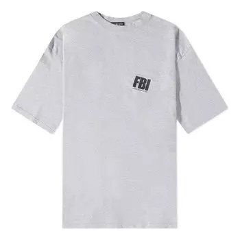 Футболка fbi oversized t-shirt 'heather grey black' Balenciaga, серый