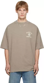 Футболка Fear of God EENTIAL серая с круглым вырезом из джерси Fear of God ESSENTIALS, Heather gray