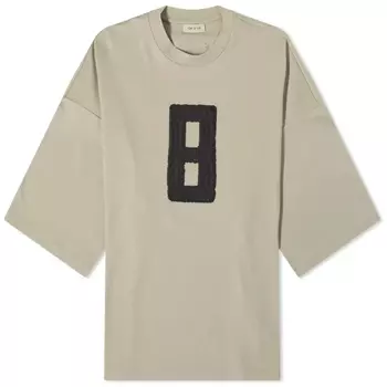 Футболка Fear of God Embroidered 8 Milano, серо-бежевый