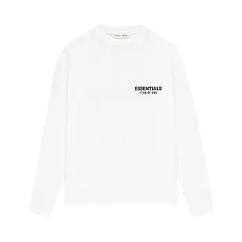 Футболка Fear of God Essentials Classic Long-Sleeve Tee 'Bright White', белый