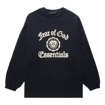 Футболка Fear of God Essentials FW24 Heavy Long Sleeve T-Shirt 'Black', черный
