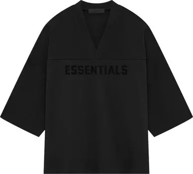 Футболка Fear of God Essentials Heavy Jersey Football 'Jet Black', черный
