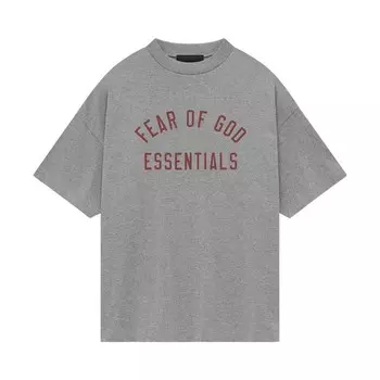 Футболка Fear of God Essentials Jersey Crewneck Tee Dark Heather, серый