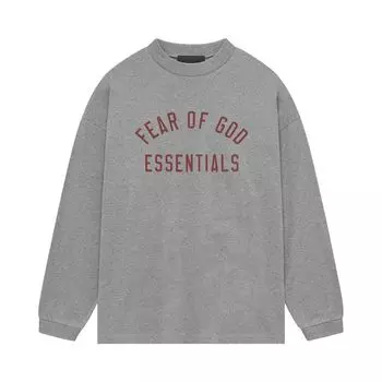 Футболка Fear of God Essentials Jersey Long-Sleeve Tee Dark Heather, серый