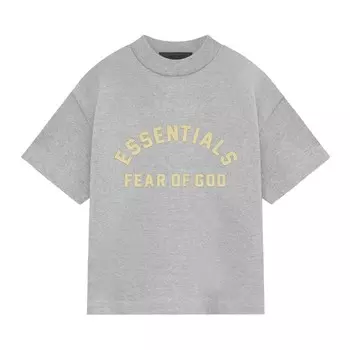Футболка Fear of God Essentials Kids Heavy Jersey Crewneck T-Shirt, цвет Light Heather Grey