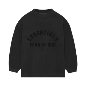 Футболка Fear of God Essentials Kids Long-Sleeve Tee, черный