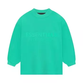 Футболка Fear of God Essentials Kids Long-Sleeve Tee, цвет Mint Leaf