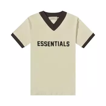 Футболка Fear of God Essentials Kids V-Neck Tee Wheat, кремовый