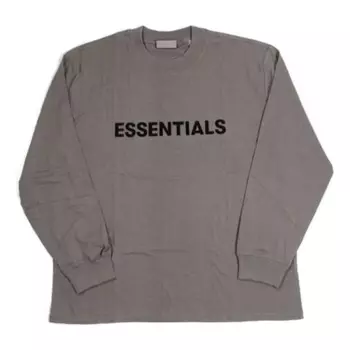 Футболка Fear of God Essentials Long Sleeves T-Shirt 'Charcoal', серый